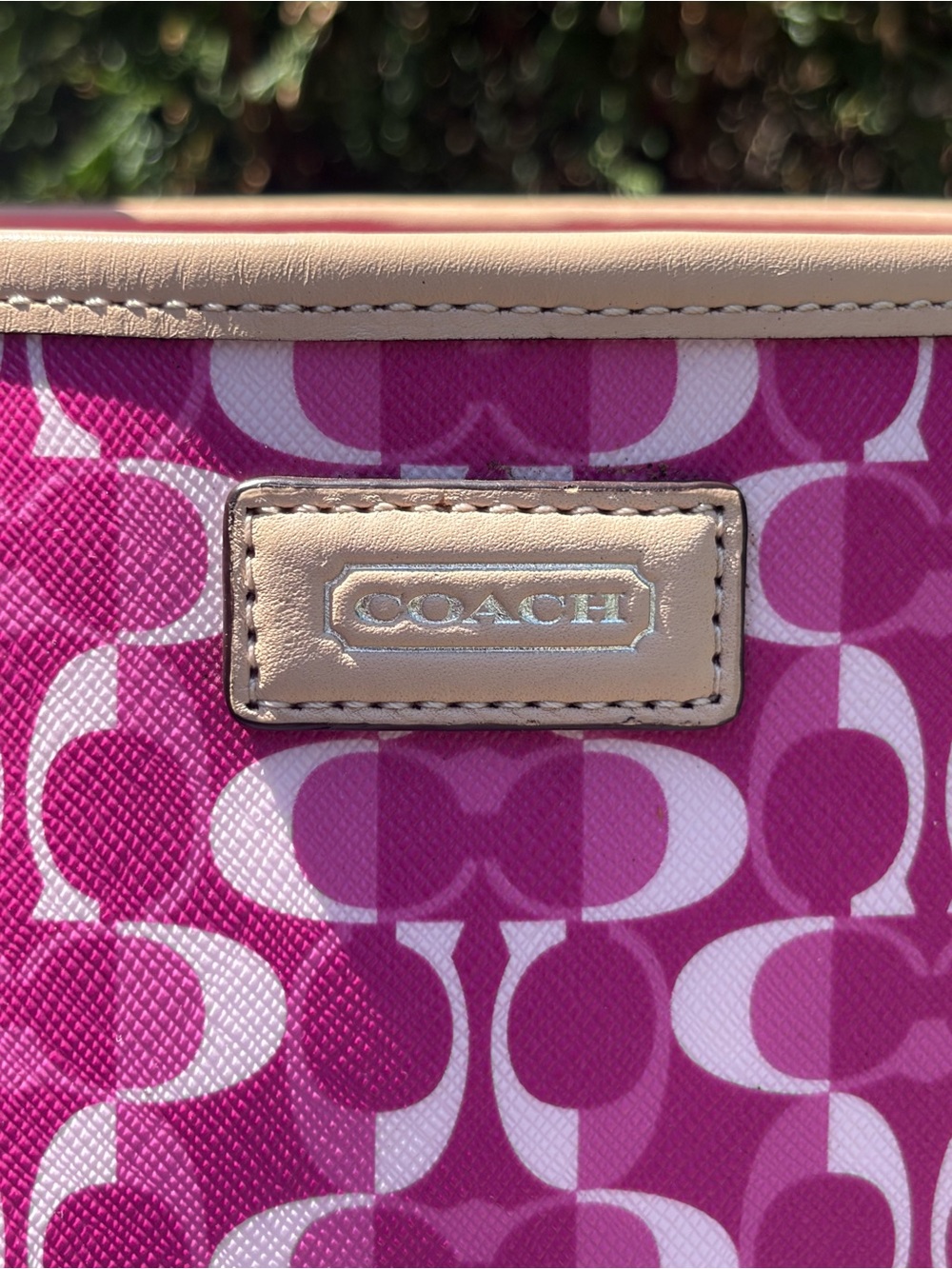 COACH Park Metro Dream C Small Tote F26201 Pink Signature Crossbody NWOT - Picture 3 of 14